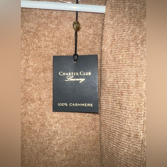 NWT CHARTER CLUB LUXARY 100% Cashmere SIZE LARGE - Picture 4 of 7